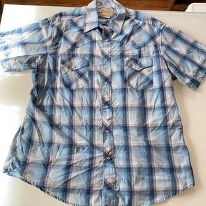 Plaid Flannel with Snap Buttons (Size XL)